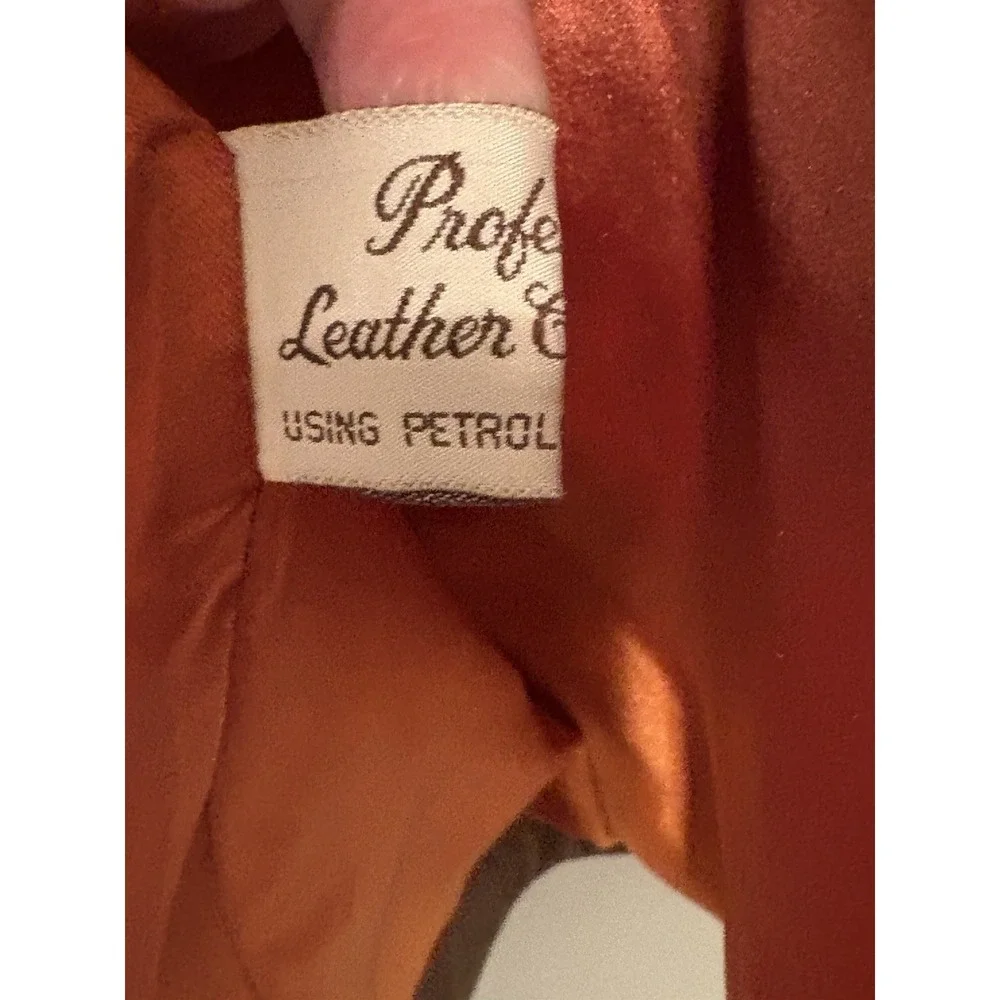 ClipperMist Vintage Brown Leather Overcoat Removable Lining Men's Size 36
